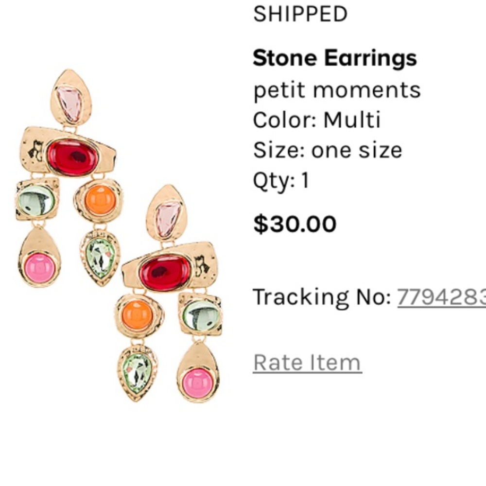 Petit moments stone earrings